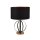Tischlampe Schwarz Gold 58 cm hoch E27 Metall Stoff