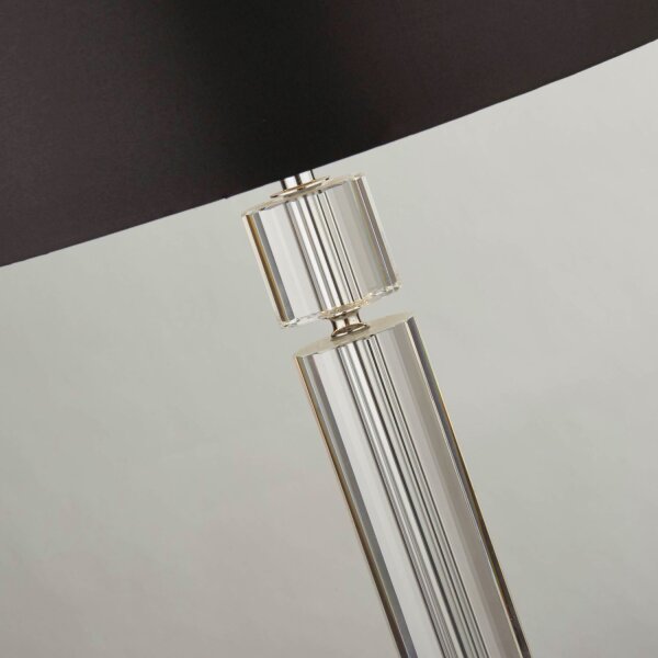 Nachttischleuchte E27 62 cm Ø 35 cm Stoff Glas SAMUEL