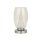 LED Tischlampe klein H: 20,5 cm Ø 11,5 cm Chrom Klar