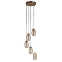 LED Hängeleuchte Ø 35 cm H: max. 1,5 m Bronze...