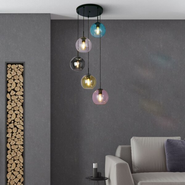Suspension verre rond Ø 51 cm H : max. 1,2 m réglable