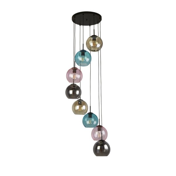 Hängeleuchte Bunt Ø 54 cm H: max. 2 m verstellbar Glas
