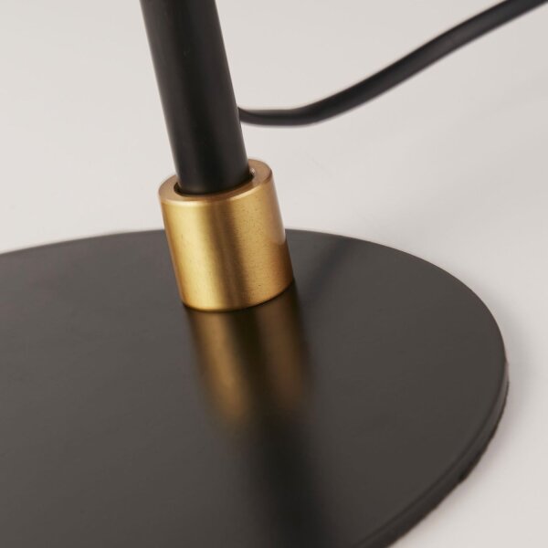 Tischlampe Schwarz Gold H: 49 cm D: 25 cm E14 Metall