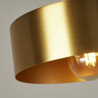 Suspension Or Noir D : 30 cm ronde Métal Moderne