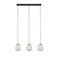 Suspension noir blanc L : 78,5 cm E14 3-flamme E14