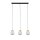 Suspension noir blanc L : 78,5 cm E14 3-flamme E14