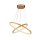 LED H&auml;ngeleuchte Bambus in Gold Natur &Oslash; 50 cm Ring