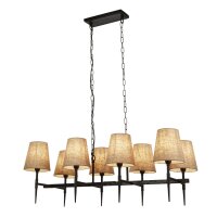 Lampe à suspendre Noir Crème L : 91 cm 8x...