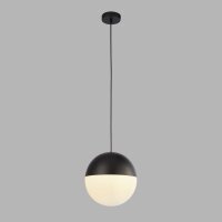 Suspension Noir Blanc E27 Ø 25 cm rond verre...