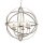 Suspension ronde Ø 60 cm en argent mat 6 flammes E14