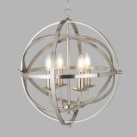 Hängelampe Silber matt Ø 45 cm rund für...