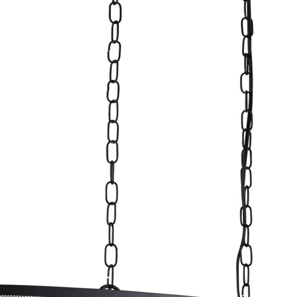 Hängelampe Schwarz 91 cm lang 4x E27 Metall Mesh
