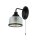 Vintage Wandlampe mit Schalter H: 24,5 cm E27 Schwarz