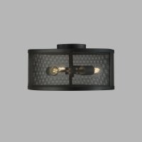 Plafonnier métal rond Ø 45 cm 3x E27 noir...