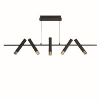 LED Hängeleuchte Schwarz Gold verstellbar 3000 K Metall