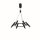 Suspension LED ronde D : 70 cm en noir or réglable