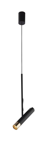 Suspension LED métal ajustable noir or 3000 K