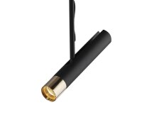 LED Hängeleuchte Metall verstellbar Schwarz Gold 3000 K