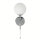 Wandlampe Bad IP44 Chrom Weiß Glas G9 mit Zugschalter