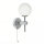 Wandlampe Bad IP44 Chrom Weiß Glas G9 mit Zugschalter