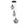 Lampe à suspendre 3 flammes E27 noir gris fumé