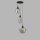 Lampe à suspendre 3 flammes E27 noir gris fumé