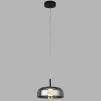 Hängelampe LED Rauchglas Ø 30 cm rund 3000 K...