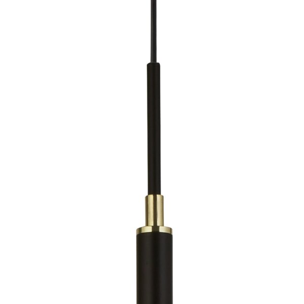 LED Hängeleuchte Schwarz Gold 2700 K rund Ø 40 cm Metall