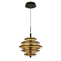 LED Hängeleuchte Schwarz Gold 2700 K rund Ø...