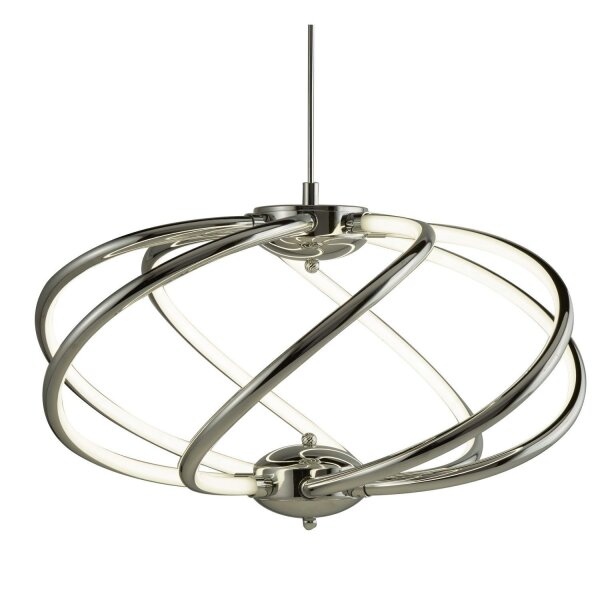 LED Lampe à suspendre métal D : 51 cm Chrome Blanc 3000 K 2417 lm