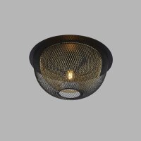Deckenleuchte Schwarz Gold rund Ø 40 cm E27 Metall