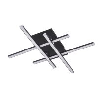 LED Deckenlampe 3000 K warmweiß Schwarz matt Chrom