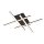 LED Deckenlampe 3000 K warmweiß Schwarz matt Chrom