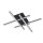 LED Deckenlampe 3000 K warmweiß Schwarz matt Chrom
