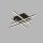 LED Deckenlampe 3000 K warmweiß Schwarz matt Chrom