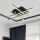 LED Deckenlampe 3000 K warmweiß Schwarz matt Chrom
