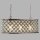 Lampe à suspendre cristal L : 60 cm 3x E14 en cuivre antique