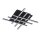 Plafonnier LED Métal L : 45,5 cm Noir Chrome 3000 K