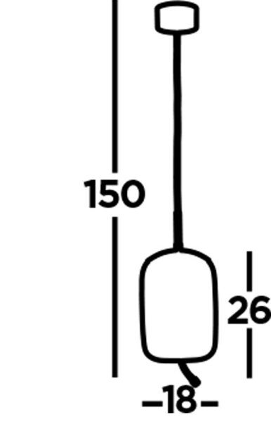 LED Pendelleuchte Grau Ø 18 cm 2700 K Glas Metall