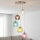 Hängeleuchte Glas Ø 50 cm 5-flammig E27 Bunt Chrom