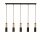 Hängeleuchte 5-flammig B: 93,5 cm Schwarz Bernstein GU10