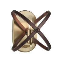 Wandlampe Rustikal B: 23 cm klein Metall in Bronze Braun