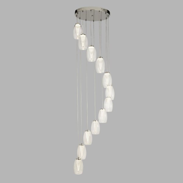 Suspension LED Ø 52 cm H : max. 2 m réglable 12 flammes