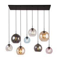 Suspension verre L : 151 cm Multicolore Boule Abat-jour...