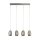 Lampe LED à suspendre verre fumé 4 flammes L : 75,5 cm 3000 K