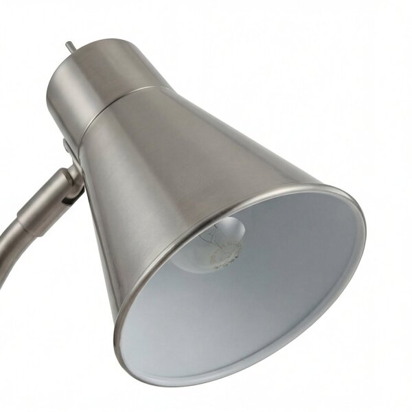 Lampadaire en métal 133-167 cm réglable en argent GU10