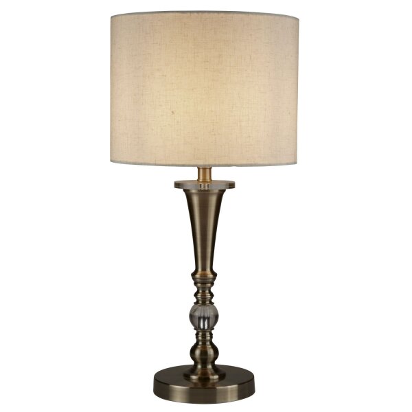 Lampe de table E27 62 cm Ø 30 cm en laiton antique naturel