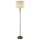 Lampadaire laiton antique naturel 165 cm E27 métal tissu