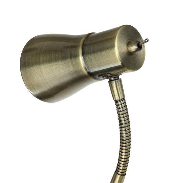Stehleuchte Messing Antik GU10 133-167 cm verstellbar Metall