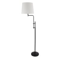 Lampadaire réglable 140-158 cm Tissu Métal...